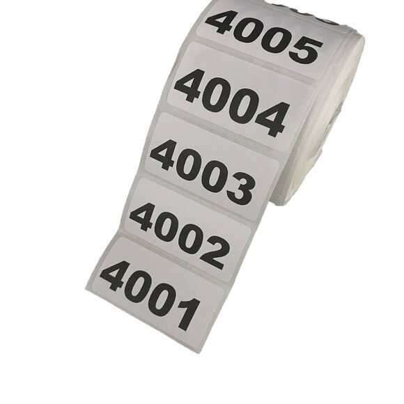 Inventory Number Stickers Consecutive Number‎ 1000 Labels Self Adhesive 2"x1" - Picture 8 of 16